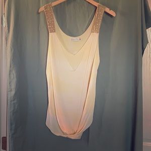 Desanka yellow and cream tie-dyed top
